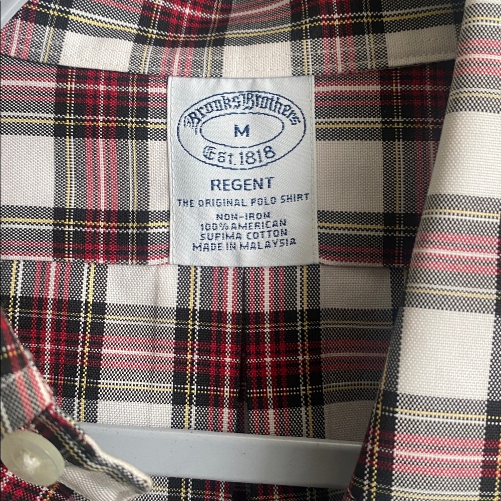 Brooks Brothers Red and Black Plaid Button Down Shirt